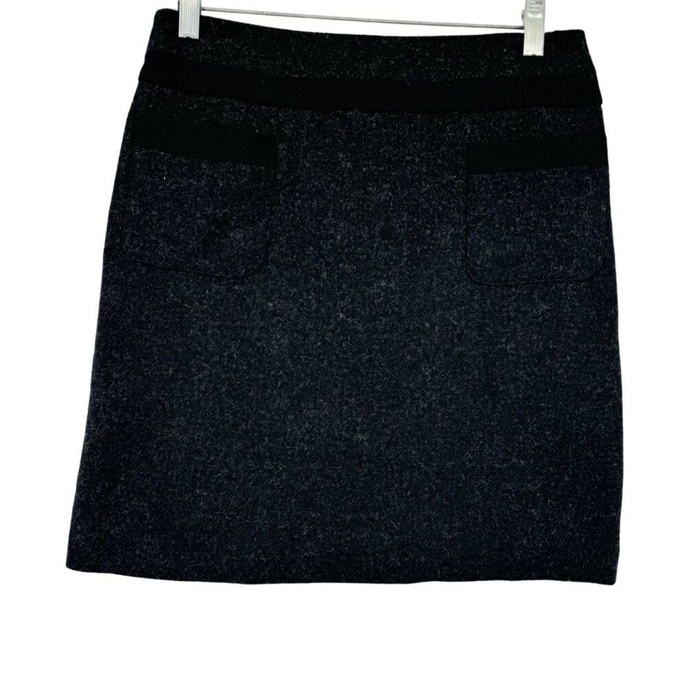 Boden Women's Wool Blend A-Line Skirt Size 10 black